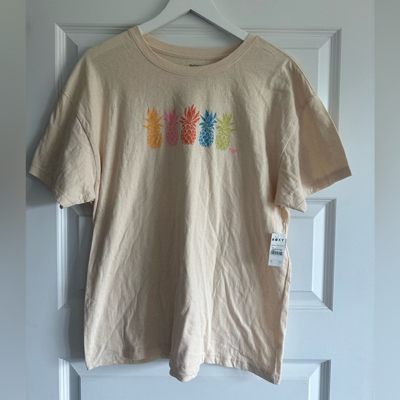 Roxy Pineapple Graphic T-Shirt - Picture 1 of 5